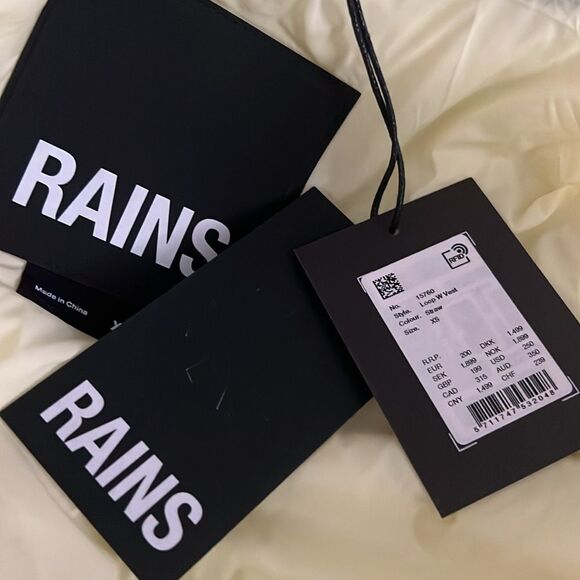 RAINS Loop W Vest ❄️ NWT ❄️ pale yellow straw❄️ puffy quilted ❄️ extra small - Picture 4 of 6